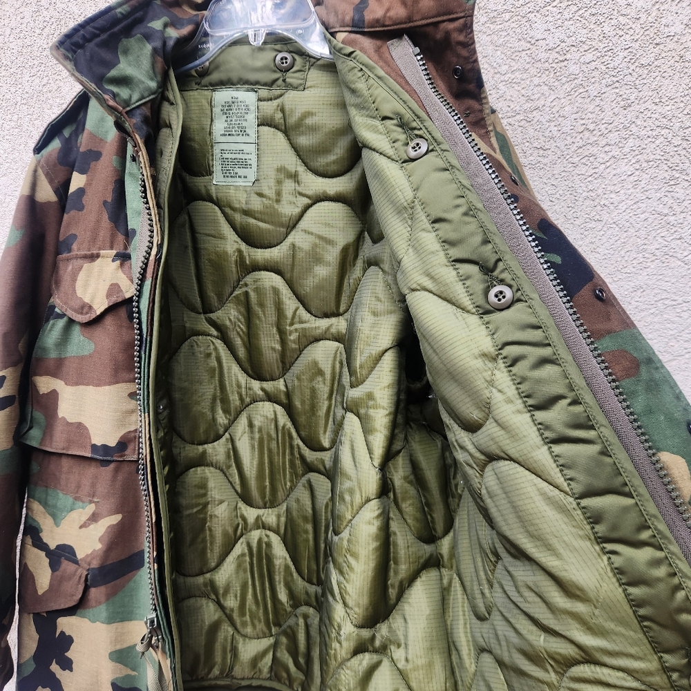 Vintage Cold Weather Mens Jacket Medium Camo Hunting Liner USA Morgan America Co - Picture 8 of 16